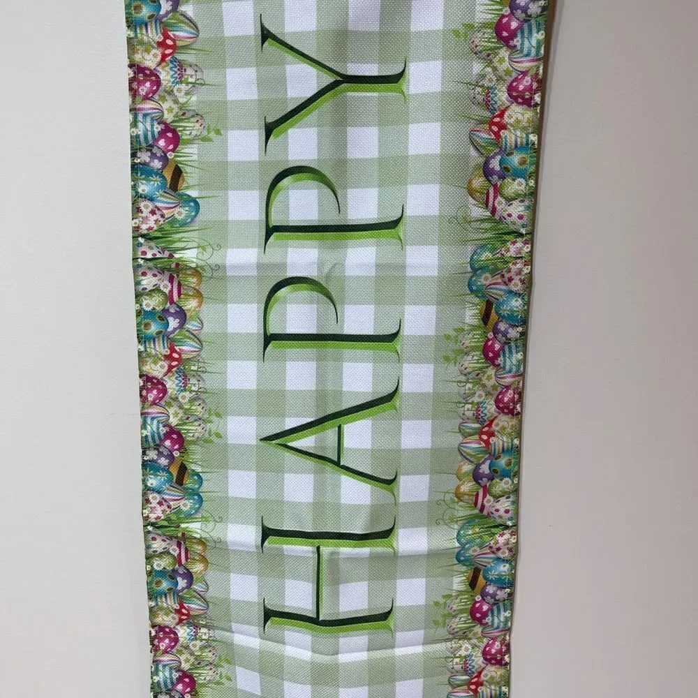 Easter Table Runner Vintage Farm Truck NWT